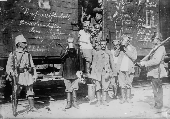 Framed Print : In East Prussia--Russian prisoners, 1914. Creator: Bain News Service Framed Print : In East Prussia--Russian prisoners, 1914. Creator: Bain News Service