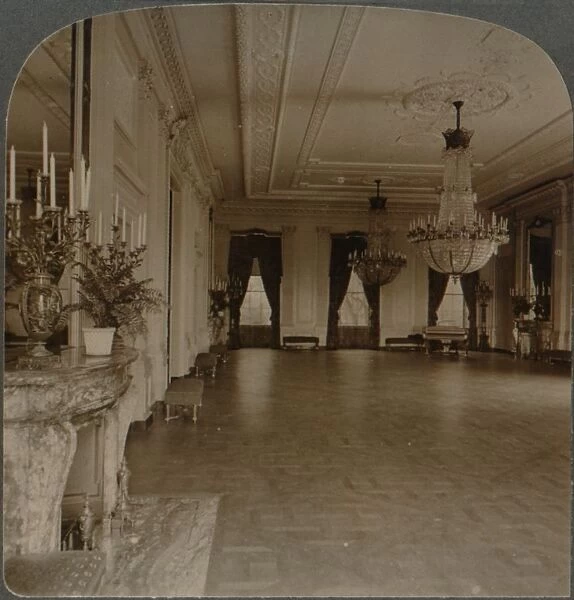 East room where receptions are held, White House, Washington D. C. c1900