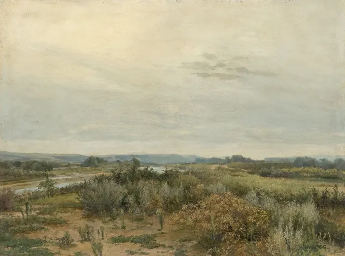 Framed Print : East Slovak Landscape, 1894. Creator: Ludovit Cordak Framed Print : East Slovak Landscape, 1894. Creator: Ludovit Cordak