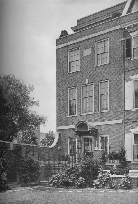 Framed Print : East front with terrace and garden gate, house of Mrs WK Vanderbilt, New York City, 1924 Framed Print : East front with terrace and garden gate, house of Mrs WK Vanderbilt, New York City, 1924