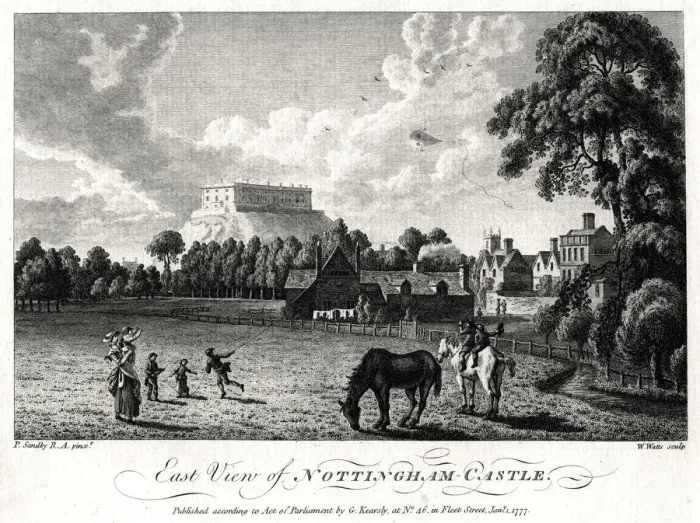 Framed Print : East view of Nottingham Castle, Nottinghamshire, 1777. Artist: William Watts Framed Print : East view of Nottingham Castle, Nottinghamshire, 1777. Artist: William Watts