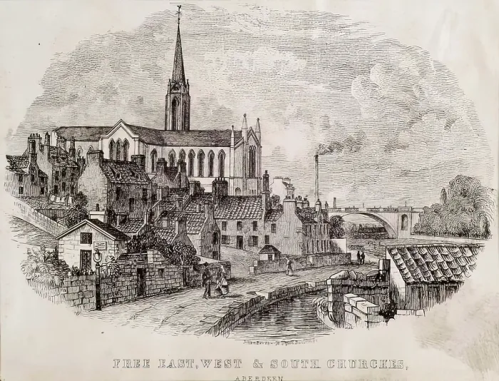 Framed Print : East, West and South Churches, Aberdeen, c1860s. Creator: Unknown