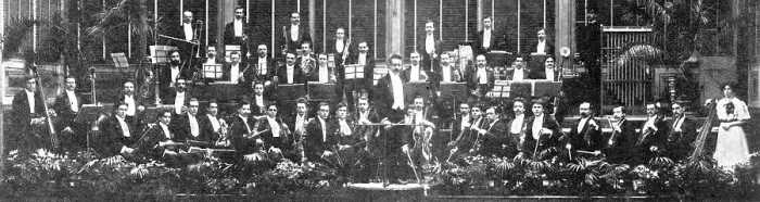 Framed Print : An Eastbourne attraction at the White City: the Duke of Devonshire's orchestra, 1909. Creator: Unknown Framed Print : An Eastbourne attraction at the White City: the Duke of Devonshire's orchestra, 1909. Creator: Unknown