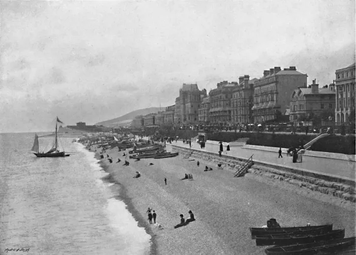 Framed Print : Eastbourne: The Parade, c1896. Artist: G&R Lavis Framed Print : Eastbourne: The Parade, c1896. Artist: G&R Lavis