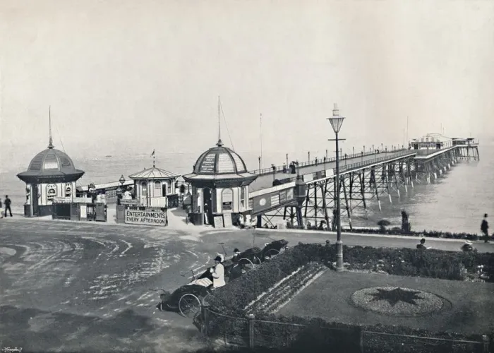 Framed Print : Eastbourne - The Pier, 1895 Framed Print : Eastbourne - The Pier, 1895