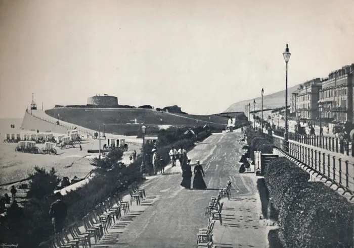 Framed Print : Eastbourne - Part of the Promenade, Showing Wish Tower, 1895 Framed Print : Eastbourne - Part of the Promenade, Showing Wish Tower, 1895