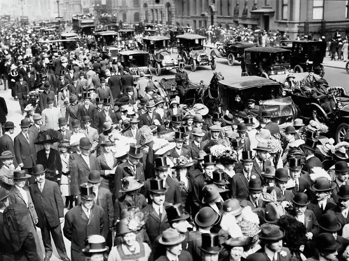 Framed Print : Easter - 5th Ave. 1912. Creator: Bain News Service Framed Print : Easter - 5th Ave. 1912. Creator: Bain News Service