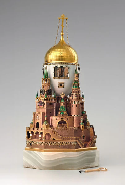 Easter egg Moscow Kremlin, 1904-1906. Artist: Russian Master, Factory Faberge