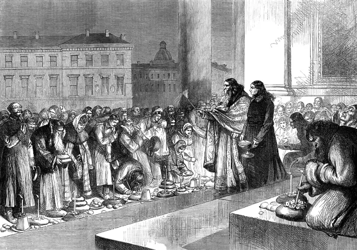 Framed Print : Easter Eve at the Isaac Cathedral, St. Petersburg, 1874. Creator: Unknown Framed Print : Easter Eve at the Isaac Cathedral, St. Petersburg, 1874. Creator: Unknown