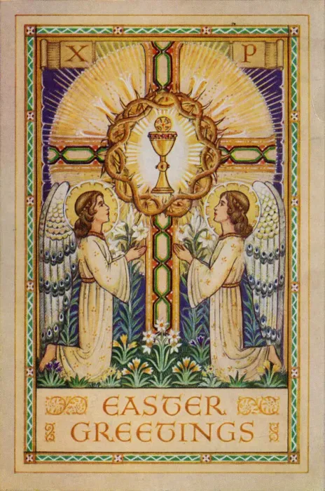 Framed Print : Easter Greetings, 1930s. Creator: Unknown Framed Print : Easter Greetings, 1930s. Creator: Unknown
