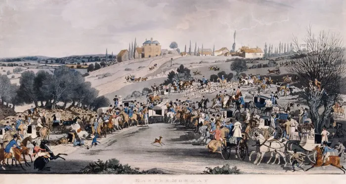 Framed Print : Easter Monday, 1820 - Epping Forest, Essex. Artist: James Pollard Framed Print : Easter Monday, 1820 - Epping Forest, Essex. Artist: James Pollard