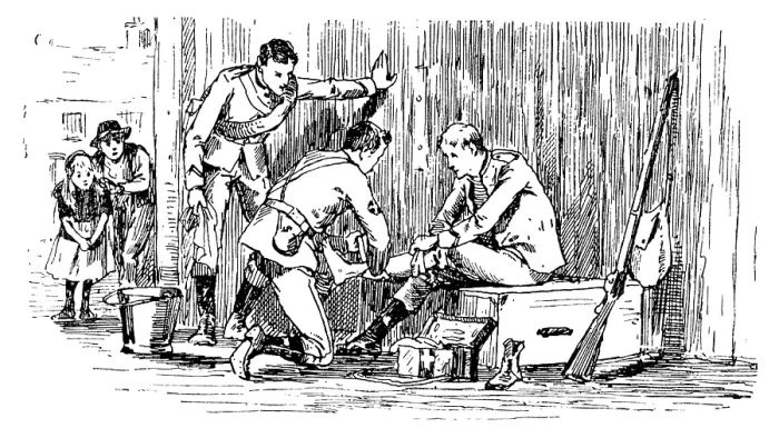 Framed Print : The Easter Volunteer Manoeuvres: our ambulance service is also most efficient, 1890. Creator: Unknown Framed Print : The Easter Volunteer Manoeuvres: our ambulance service is also most efficient, 1890. Creator: Unknown