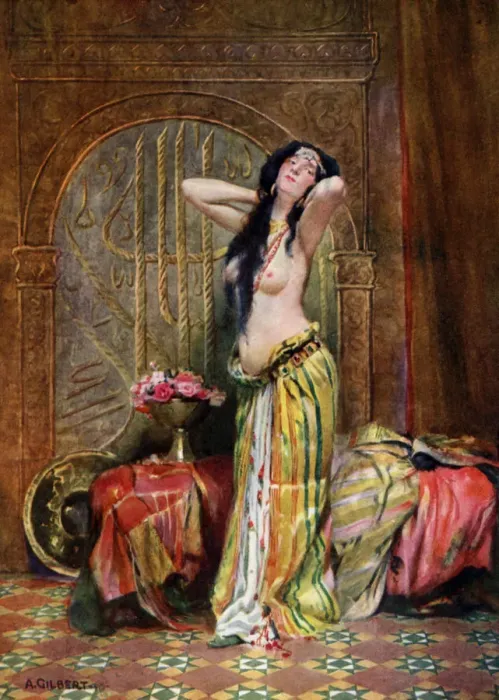Framed Print : Eastern Girl, 1908-1909. Artist: Albert Gilbert