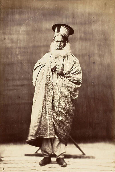 Eastern Man with White Beard, Standing, 1860s. Creator: Unknown