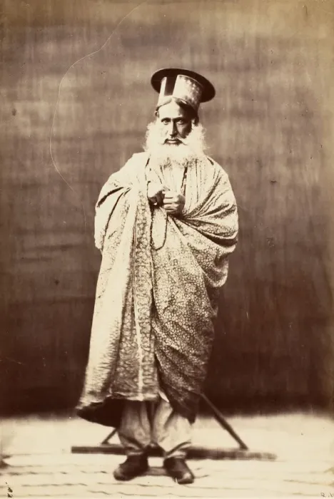 Framed Print : Eastern Man with White Beard, Standing, 1860s. Creator: Unknown Framed Print : Eastern Man with White Beard, Standing, 1860s. Creator: Unknown