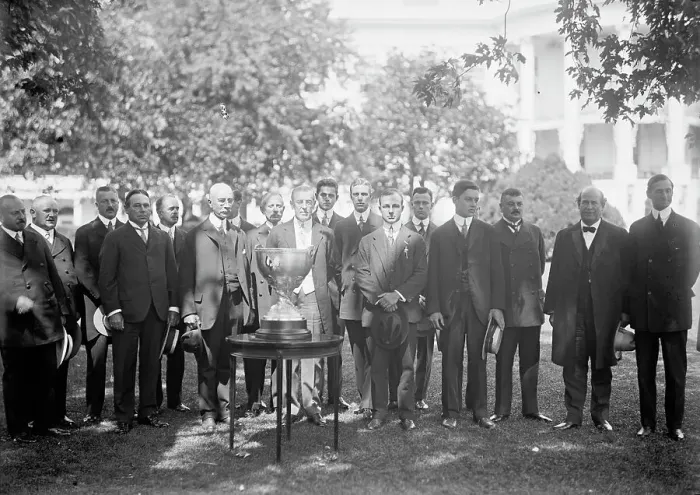 Framed Print : Eastern Yacht Club - President Wilson Presenting Club Cup To Owner of Yacht Ellen Who Won... 1913 Creator: Harris & Ewing. Eastern Yacht Club - President Wilson Presenting Club Cup To Owner of Yacht Ellen Who Won Framed Print : Eastern Yacht Club - President Wilson Presenting Club Cup To Owner of Yacht Ellen Who Won... 1913 Creator: Harris & Ewing. Eastern Yacht Club - President Wilson Presenting Club Cup To Owner of Yacht Ellen Who Won