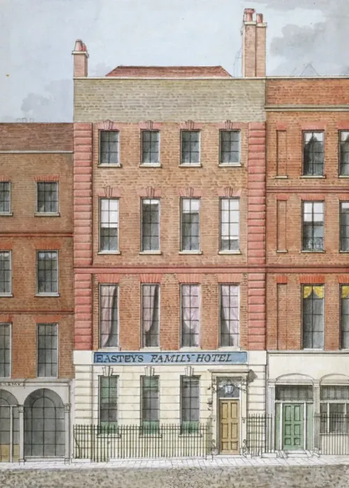 Framed Print : Easteys Family Hotel, Southampton Street, Westminster, London, c1801 Framed Print : Easteys Family Hotel, Southampton Street, Westminster, London, c1801