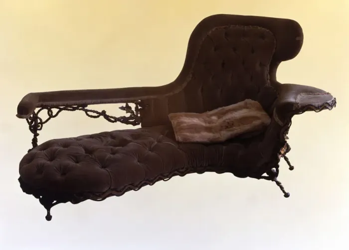 Framed Print : Easy chair sofa, designed by Antoni Gaudí Framed Print : Easy chair sofa, designed by Antoni Gaudí