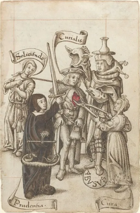Framed Print : Do Not Eat Your Heart out [fol. 22 recto], c. 1512  /  1515. Creator: Unknown