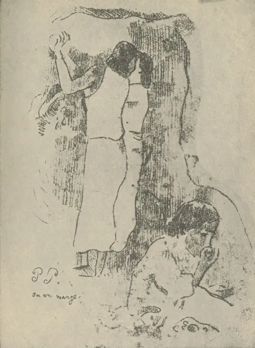 Framed Print : Eating, 1936. Artist: Paul Gauguin Framed Print : Eating, 1936. Artist: Paul Gauguin