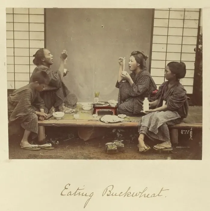 Framed Print : Eating Buckwheat, about 1873-1883. Creator: Shinichi Suzuki I Framed Print : Eating Buckwheat, about 1873-1883. Creator: Shinichi Suzuki I
