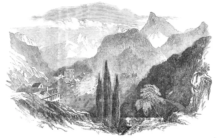 Framed Print : Eaux Bonnes, Pyrenees, 1854. Creator:s Read Framed Print : Eaux Bonnes, Pyrenees, 1854. Creator:s Read
