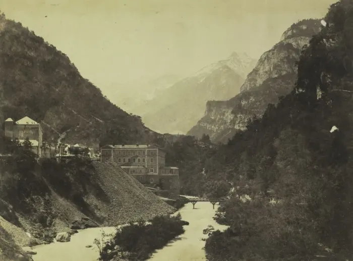 Framed Print : Eaux-Chaudes, Pyrenees (verso), c. 1855. Creator: Farnham Maxwell Lyte (British, 1828-1906) Framed Print : Eaux-Chaudes, Pyrenees (verso), c. 1855. Creator: Farnham Maxwell Lyte (British, 1828-1906)
