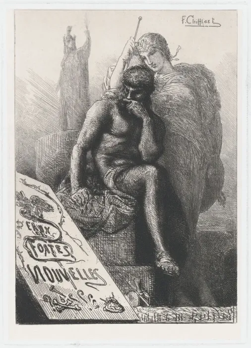 Framed Print : Eaux Fortes Nouvelles, 1876. Creator: Francois-Nicolas Chifflart Framed Print : Eaux Fortes Nouvelles, 1876. Creator: Francois-Nicolas Chifflart