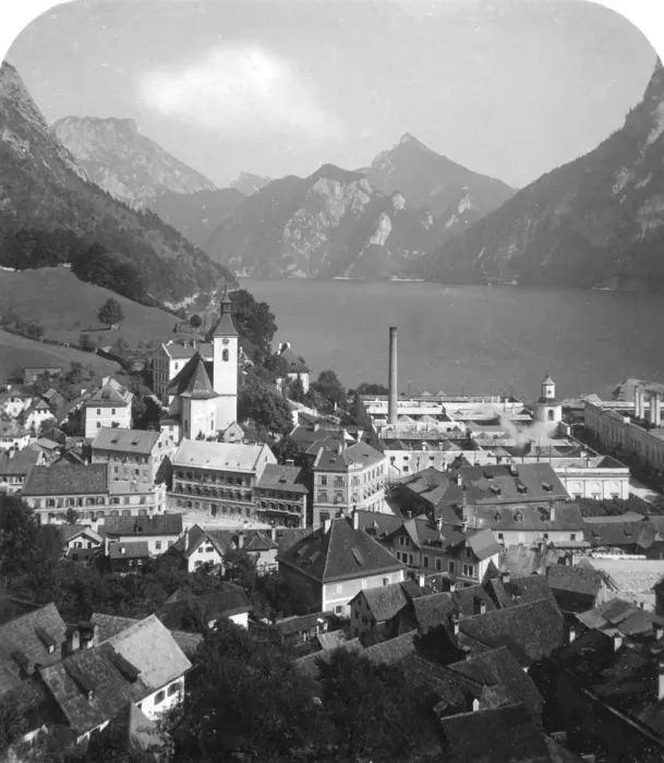 Framed Print : Ebensee and Lake Traun, Salzkammergut, Austria, c1900s. Artist: Wurthle & Sons Framed Print : Ebensee and Lake Traun, Salzkammergut, Austria, c1900s. Artist: Wurthle & Sons