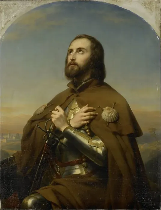Framed Print : Eberhard (1445-96), Duke of Würtemberg, as a Pilgrim in the Holy Land, 1846. Creator: Nicaise de Keyser Framed Print : Eberhard (1445-96), Duke of Würtemberg, as a Pilgrim in the Holy Land, 1846. Creator: Nicaise de Keyser