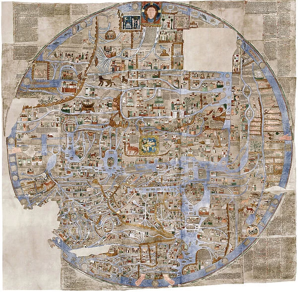 The Ebstorf Map, c. 1300. Artist: Anonymous master