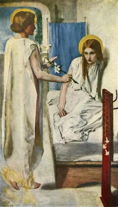 Framed Print : Ecce Ancilla Domini, 1849-1850, (c1912). Artist: Dante Gabriel Rossetti Framed Print : Ecce Ancilla Domini, 1849-1850, (c1912). Artist: Dante Gabriel Rossetti