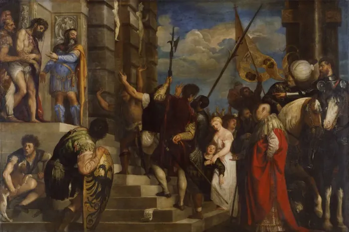 Framed Print : Ecce Homo, 1543. Artist: Titian (1488-1576) Framed Print : Ecce Homo, 1543. Artist: Titian (1488-1576)