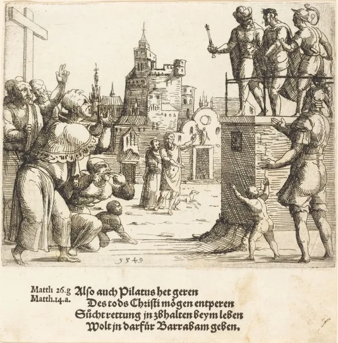 Framed Print : Ecce Homo, 1549. Creator: Augustin Hirschvogel Framed Print : Ecce Homo, 1549. Creator: Augustin Hirschvogel