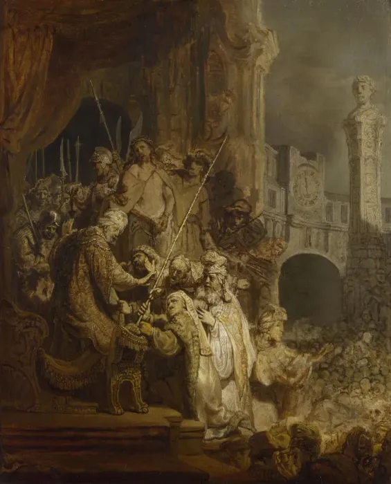 Framed Print : Ecce Homo, 1634. Artist: Rembrandt van Rhijn (1606-1669) Framed Print : Ecce Homo, 1634. Artist: Rembrandt van Rhijn (1606-1669)