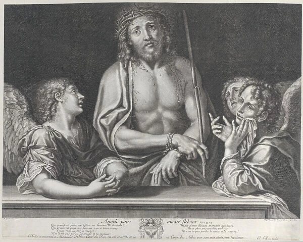 Ecce Homo with three angels, 1634-86. Creator: Gilles Rousselet