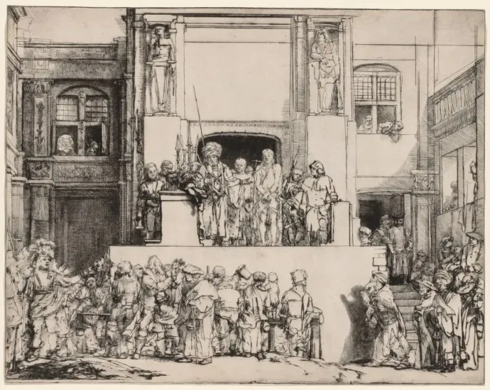 Framed Print : Ecce Homo. Christ Presented to the People, 1655. Creator: Rembrandt van Rijn (Dutch, 1606-1669) Framed Print : Ecce Homo. Christ Presented to the People, 1655. Creator: Rembrandt van Rijn (Dutch, 1606-1669)