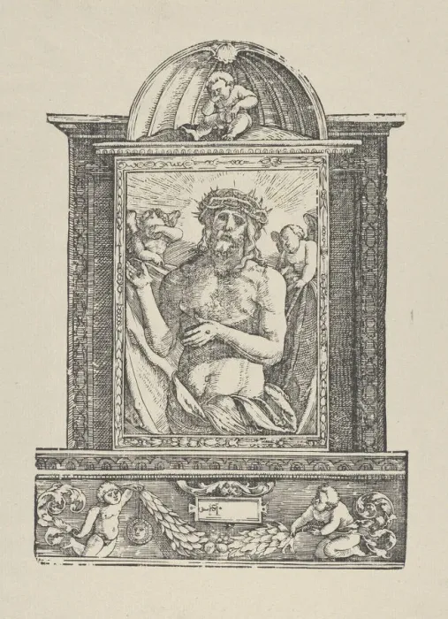 Framed Print : Ecce Homo / Man of Sorrows, 1922. Creator: Hans Schaufelein the Elder Framed Print : Ecce Homo / Man of Sorrows, 1922. Creator: Hans Schaufelein the Elder