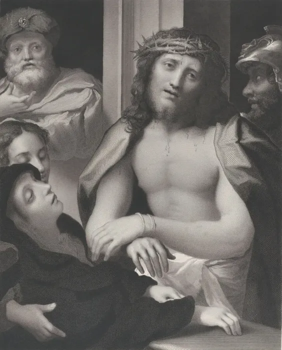 Framed Print : Ecce Homo, with Pontius Pilate behind him at left, the Virgin fainting at lower left Framed Print : Ecce Homo, with Pontius Pilate behind him at left, the Virgin fainting at lower left