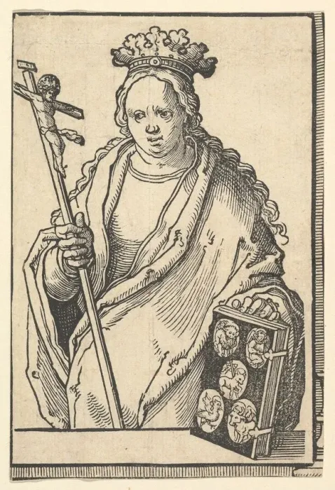 Framed Print : Ecclesia Christi (Faith), from the series of Sibyls, ca. 1530. Creator: Lucas van Leyden Framed Print : Ecclesia Christi (Faith), from the series of Sibyls, ca. 1530. Creator: Lucas van Leyden