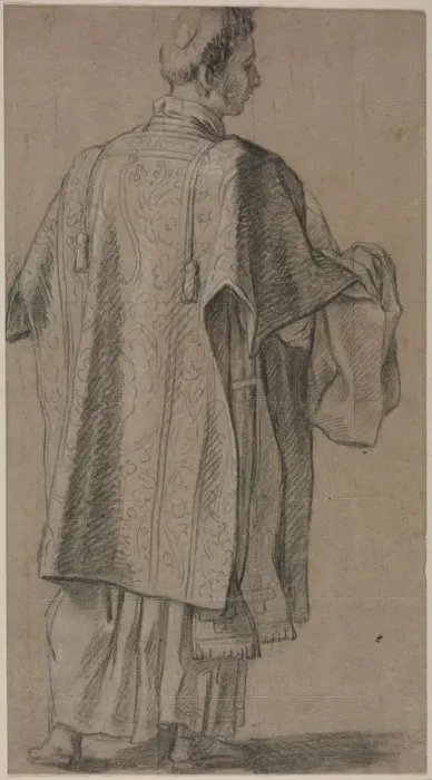 Framed Print : Ecclesiastic Seen from Behind, c. 1645 / 48. Creator: Anonymous Framed Print : Ecclesiastic Seen from Behind, c. 1645 / 48. Creator: Anonymous