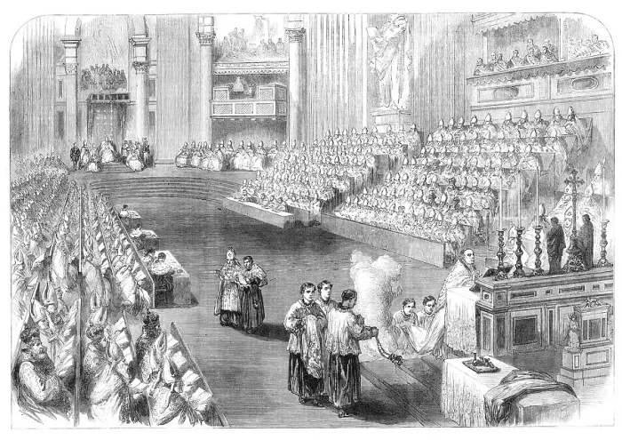 Framed Print : The Ecclesiastical Council at Rome, 1870. Creator: Unknown Framed Print : The Ecclesiastical Council at Rome, 1870. Creator: Unknown