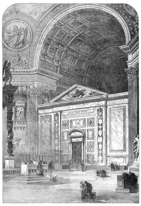 Framed Print : Ecclesiastical Council at Rome: South Transept of St. Peter's...For The Opening Ceremonies, 1870. Creator: Unknown Framed Print : Ecclesiastical Council at Rome: South Transept of St. Peter's...For The Opening Ceremonies, 1870. Creator: Unknown