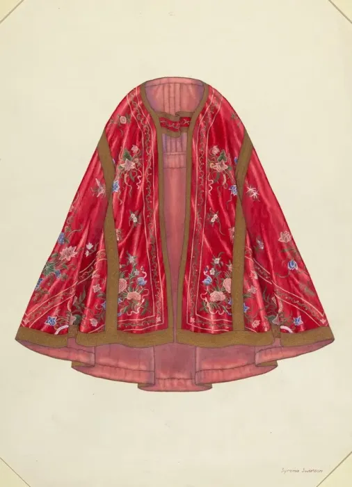 Framed Print : Ecclesiastical Vestment (front view), c. 1940. Creator: Syrena Swanson Framed Print : Ecclesiastical Vestment (front view), c. 1940. Creator: Syrena Swanson