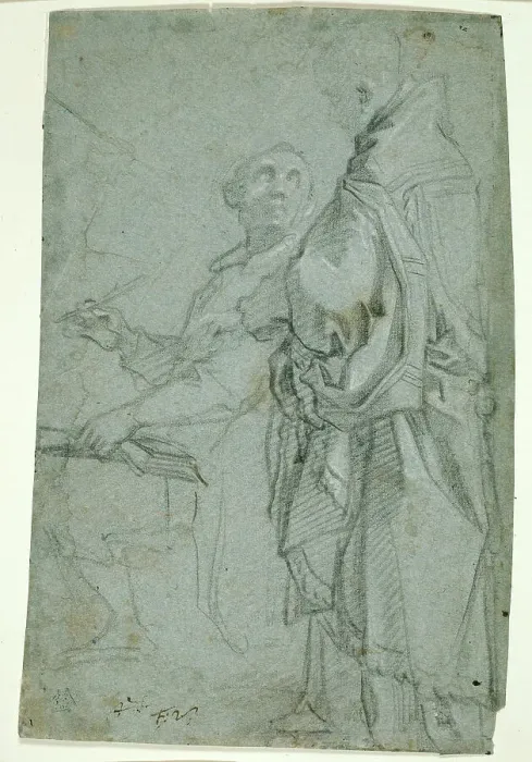 Framed Print : Two Ecclesiastics: Study for the Disputation on the Holy Sacrament, 1606 / 10. Creator: Francesco Vanni Framed Print : Two Ecclesiastics: Study for the Disputation on the Holy Sacrament, 1606 / 10. Creator: Francesco Vanni