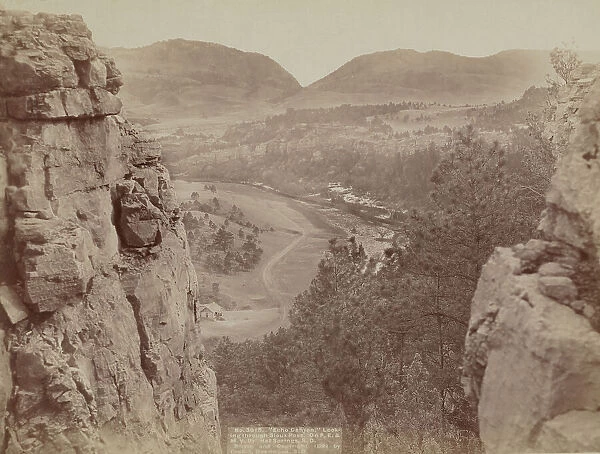 Echo Canyon Looking through Sioux Pass On FE and MV Ry, Hot Springs, SD, 1891. Creator: John C. H. Grabill