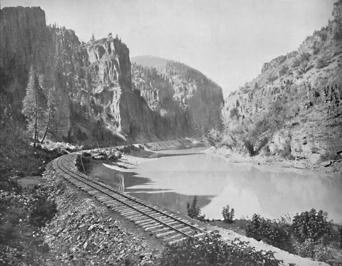 Framed Print : Echo Cliffs, Canyon of the Grand River, Colorado, c1897. Creator: Unknown Framed Print : Echo Cliffs, Canyon of the Grand River, Colorado, c1897. Creator: Unknown