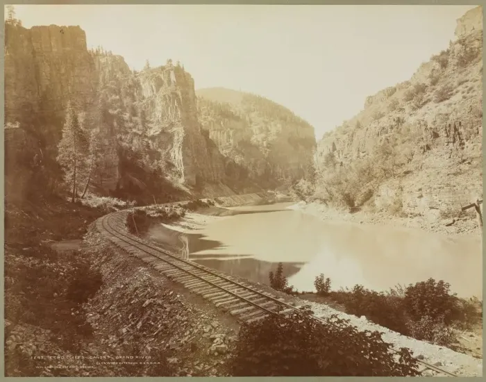 Framed Print : Echo Cliffs, Canyon of the Grand River, Glenwood Extension, Colorado, 1885. Creator Framed Print : Echo Cliffs, Canyon of the Grand River, Glenwood Extension, Colorado, 1885. Creator