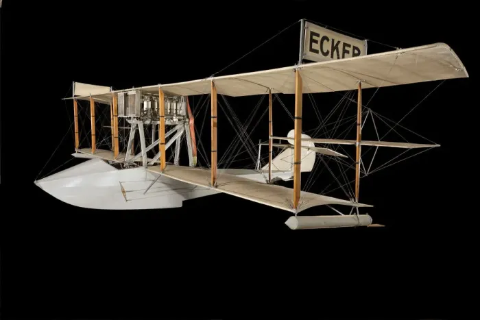 Framed Print : Ecker Flying Boat, 1912-1913. Creator: Herman A. Ecker Framed Print : Ecker Flying Boat, 1912-1913. Creator: Herman A. Ecker