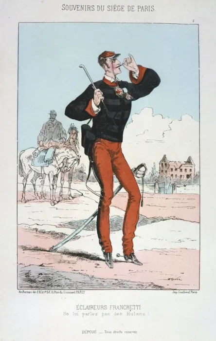Framed Print : Eclaireurs Franchetti, Siege of Paris, 1870-1871 Framed Print : Eclaireurs Franchetti, Siege of Paris, 1870-1871